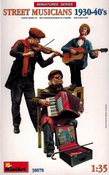 Miniart 38078 Street Musicians 1930 - 1940 - StraßEnmusiker Zivilisten - 1:35-image