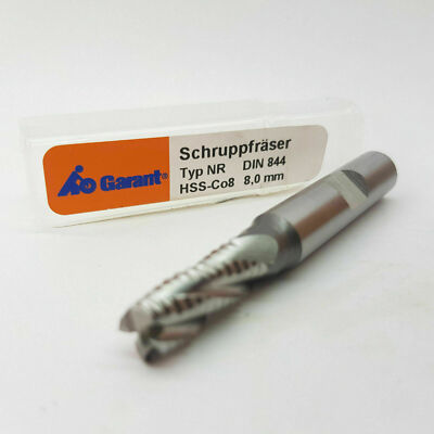 Garant Schruppfraser Typ NR DIN 844 End Mill HSS-Co8 8mm STG 44 NC Cutting Bit