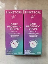 PinkStork Baby-Infant Probiotic Drops Lot Of 2 1 oz Each Drops