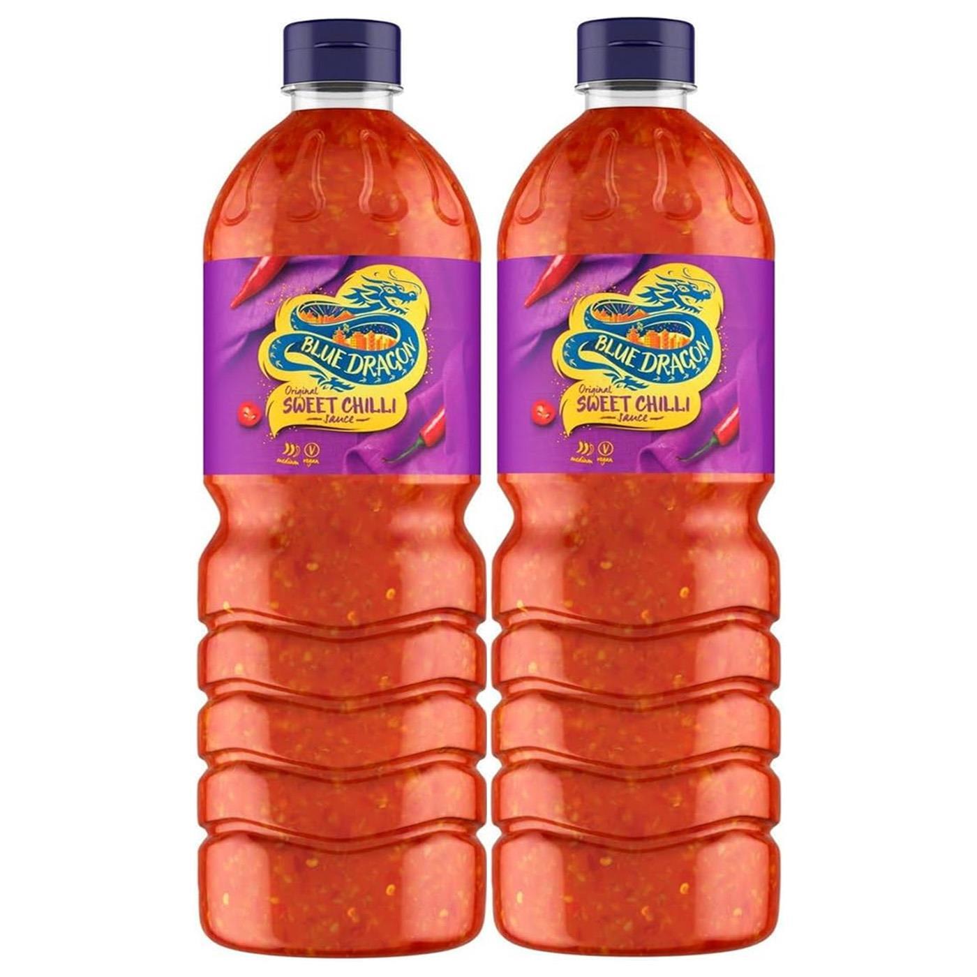Blue Dragon Sweet Chilli Dipping Sauce Red Chillies Garlic Thai Rich Pack 2 x 1L