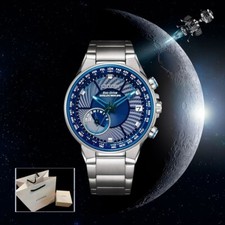 new Citizen  44mm GPS Satellite Wave CC3030-53L s steel GPS world time Perpetual