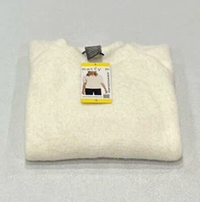 Matty M Women's The Short Sleeve Eyelash Sweater, Ivory, Size S