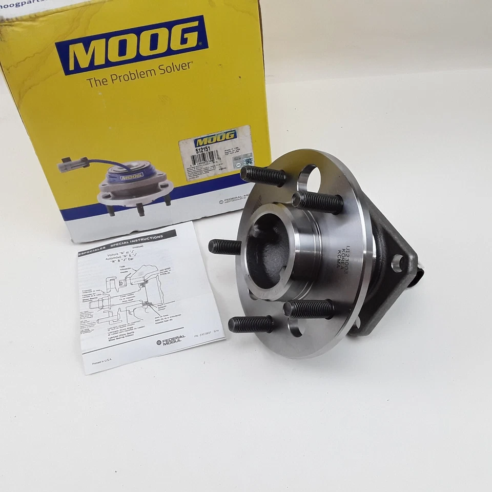 Conjunto de cojinete de rueda y buje MOOG 512151 para Buick Oldsmobile Chevrolet 1996-03 Foto 2 de 4