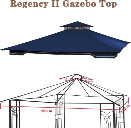 Upgrade Your Patio with Our 10 x 12 Navy Blue Gazebo Replacement Canopy - Picture 6 of 9
