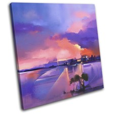 Oil Painting Abstract Sunset Landscapes SINGLE CANVAS WALL ART Picture Print