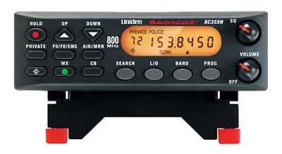Uniden Bearcat BC355N Mobile Base Scanner 300 Channels Analog Close Call Tech...