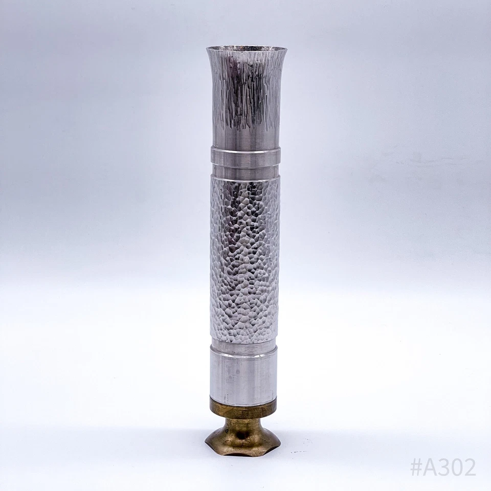 Vintage 70er Jahre Design Vase Hammerschlag Handarbeit | 5x28cm - Bild 2 von 4