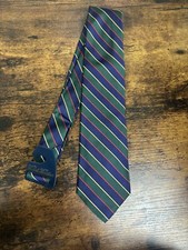 Brooks Brothers Green With Red  Blue 100 Silk Men's Necktie 58"