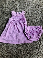 Carter  s Purple Sundress Ruffles Diaper Cover 6 Months Girls A1