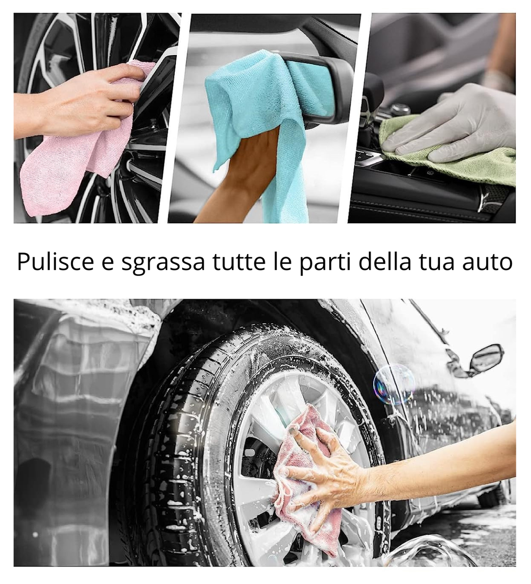 1ABOVE 10 Panni In Microfibra 30x30 Cm - Multiuso, Assorbenti, Senza Pelucchi, Lavabili Per Casa, Auto, Cucina - 4