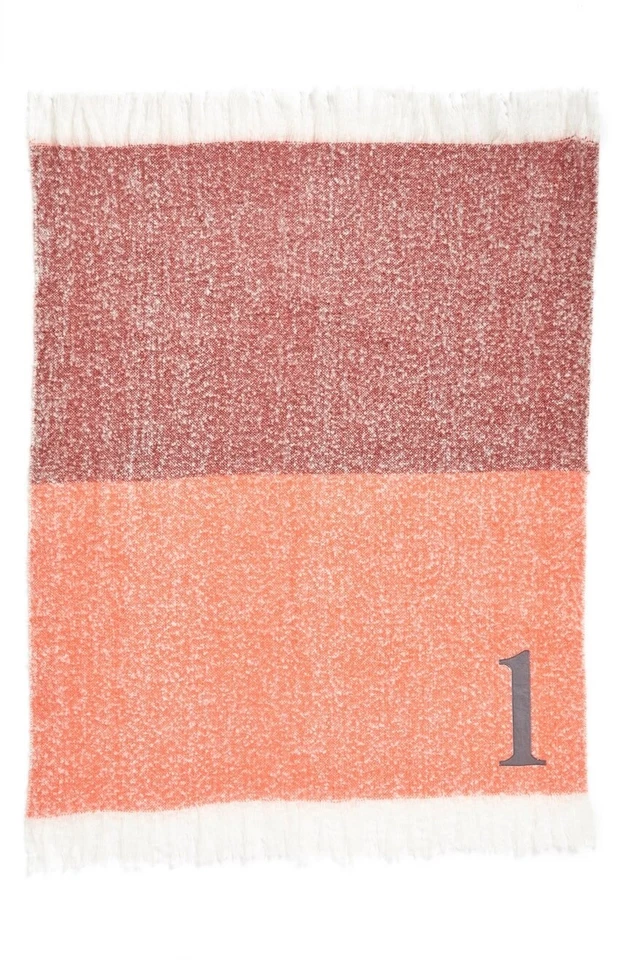 Nordstrom at Home Monogram Colorblock Throw 50" x 60" - Image 2 of 2