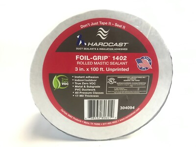 Roll Hardcast Carlisle Foil Grip 1402 Rolled Mastic Sealant Tape 3
