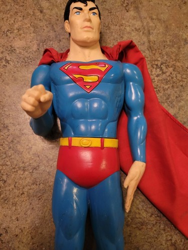 Vintage 1988 DC Comics 14.5 " Vinyl Superhero SUPERMAN Figurine - Picture 3 of 12