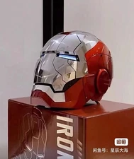 US! AUTOKING IRON MAN HELMET MK5 1:1 Wearable Voice-controlled Prop Men Gift