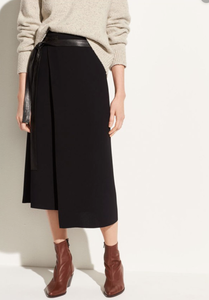 vince belted wrap dress
