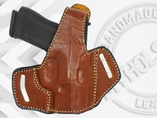 OWB Thumb Break Leather Belt Holster fits GLOCK43X