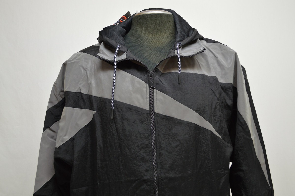 NEW REEBOK x MISBHV Men's Black and Grey Windbreaker Jacket NEW REEBOK x MISBHV Men's Black and Grey Windbreaker Jacket