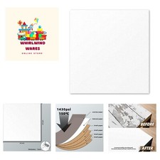 White Wood Veneer, Luxury Design Laminate 24" x 24" Non Glued Flexible Durabl...