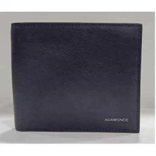 Adamonde Men's Genuine Leather Bifold Blue Wallet | Brand New in Box
