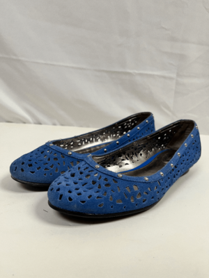 Calvin Klein Womens Breeze Blue Slip On Ballet Flats Loafers Shoes