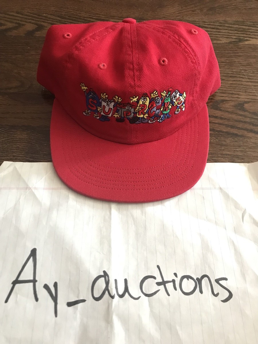 Supreme Friends 6 Panel Hat Snapback Red Ss18 Logo | eBay