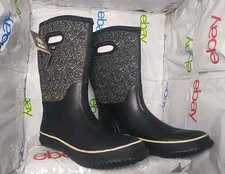 Black Lancdon Waterproof Rain Boots Size 8