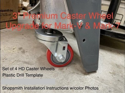 Premium 3  Caster Wheel Upgrade For Shopsmith Mark V (set Of 4)