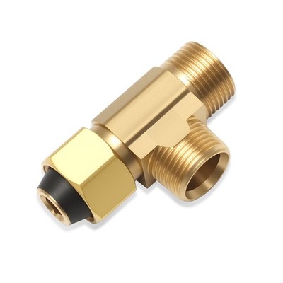 Lead-Free Brass 3/8 Inch Compression Tee Valve Add-A-Tee Angle Stop 3/8'' Inle...