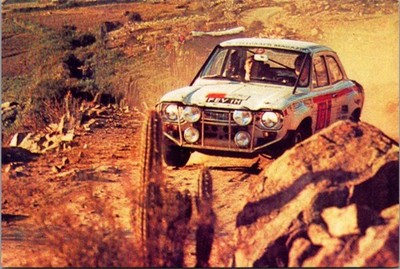1970 FORD ESCORT MK I Rallye 4x6 Racecar automobile Postcard