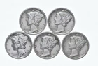 High Grade Lot 1938 1935 1939 1939 1931 Mercury Dime Collection *324