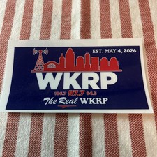 WKRP 97.7 Cincinnati Rock Radio Bumper Sticker Decal NEW ERA 2026 (6X3 Inches)