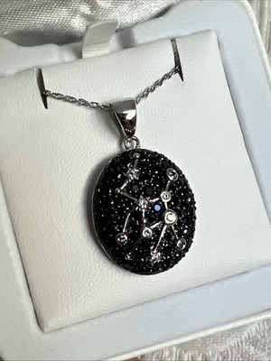 Star sign Constellation Virgo Zodiac Topaz & Spinel 925 Necklace Pendant #JT52