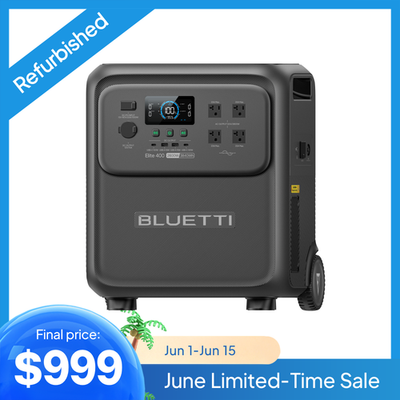 #ad BLUETTI Elite 400 3840Wh Portable Power Station LFP for Home Backup Refurbished $1248.75