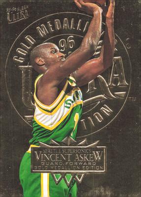 1995-96 Fleer Ultra - Vincent Askew #169 Gold Medallion Edition Super Sonics