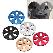 1/4 7 Inch Empty Tape Reel Aluminum Alloy Recording Takeup Reel with 6 Hole