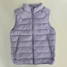 Annil Puffer Vest Kids 140 Lavender Purple Quilted Lightweight Zip Up Jacket
