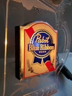 Vintage Pabst Blue Ribbon Beer Clear Plastic Stein Light Up Beer Sign - Works!