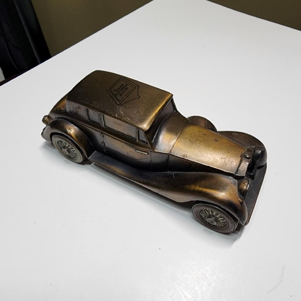 Vintage metal Rolls Royce automobile bank Car still bank advertising premium