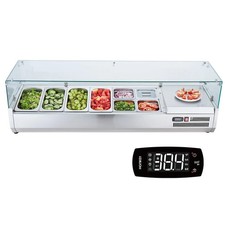 Refrigerated Condiment Prep Station, 150 W Countertop Refrigerated Condiment St