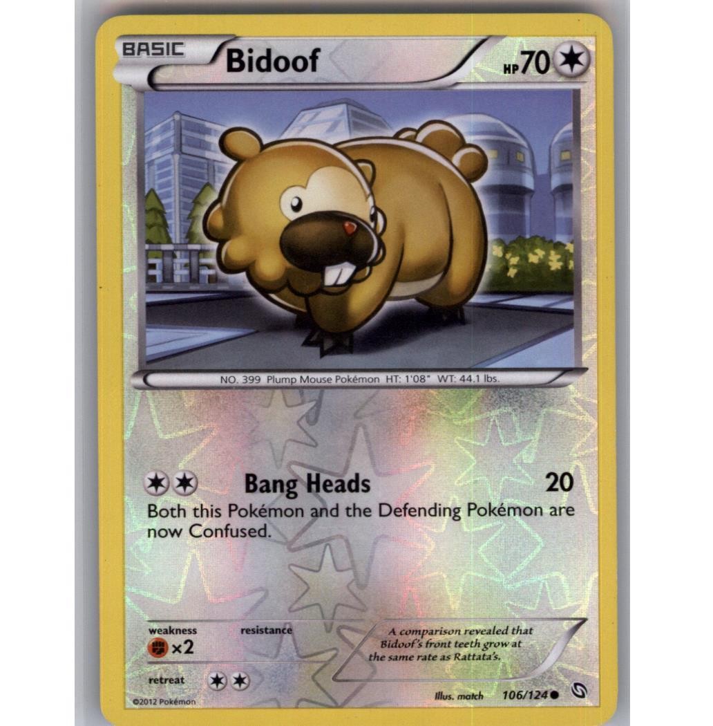 Bidoof Reverse Holo Common Dragons Exalted 106/124 NM
