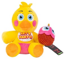 Jazwares Five Nights At Freddy's FNAF Chica 8" Plush Wave 2 Glow Eyes In Hand