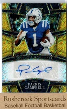 2022 Select #SSP-PAC Parris Campbell Select Signatures Gold Shimmer Auto /10