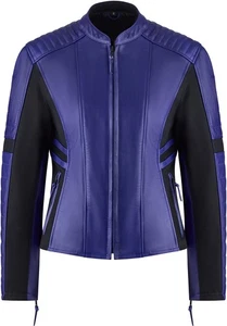 MotoGirl Amelia Leather Jacket - Purple