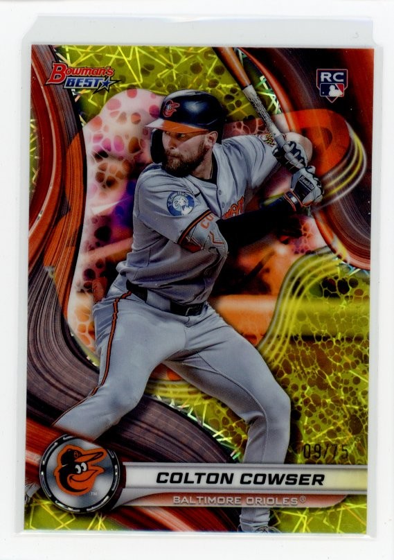 2024 Bowman's Best #10 Colton Cowser Yellow Lazer Refractors #/75 E11