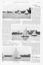 Canoe Racing on the Upper Thames 2x Antique Prints 1900