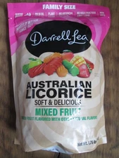 Darrell Lea Mixed Fruit Australian Licorice 28oz Family Size 1.75 lbs. Dye-Free