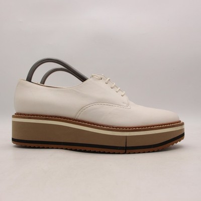 Robert Clergerie Paris Brooke White Leather Platform Women s Size EU 41.5 France