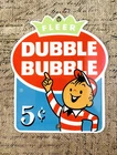 VINTAGE DUBBLE BUBBLE 5c PORCELAIN SODA POP GAS OIL PUMP STATION GASOLINE SIGN