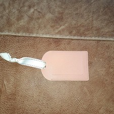 1 różowa etykieta bagażowa walizki, NOWA bez metek