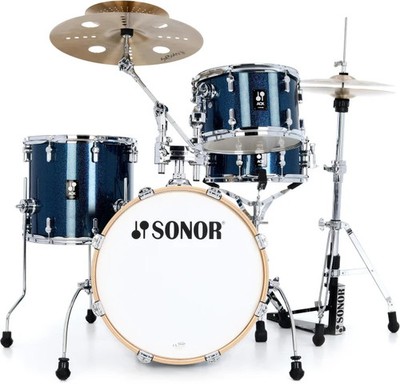 Sonor AQX Jazz 4-piece Shell Pack - Blue Ocean Sparkle